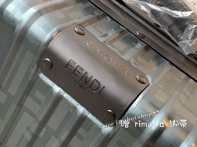 Fendi x rimowa聯名行李箱四輪拉杆箱 日默瓦全鋁鎂合金雙F圖案拉箱/拉杆箱 gdx1223